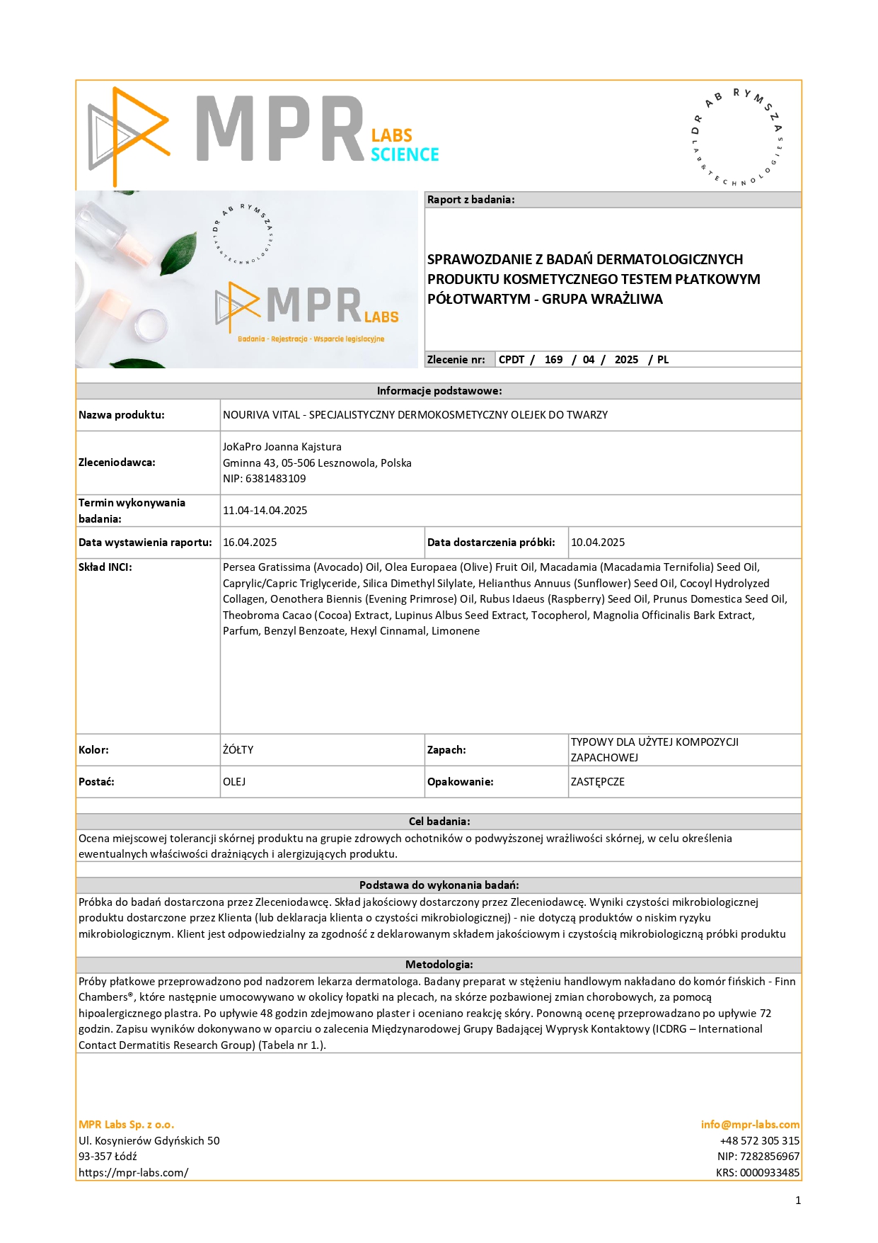 CPDT_169_04_2025_PL_W_JoKaPro_NOURIVA VITAL - SPECJALISTYCZNY DERMOKOSMETYCZNY OLEJEK DO TWARZY_page-0001