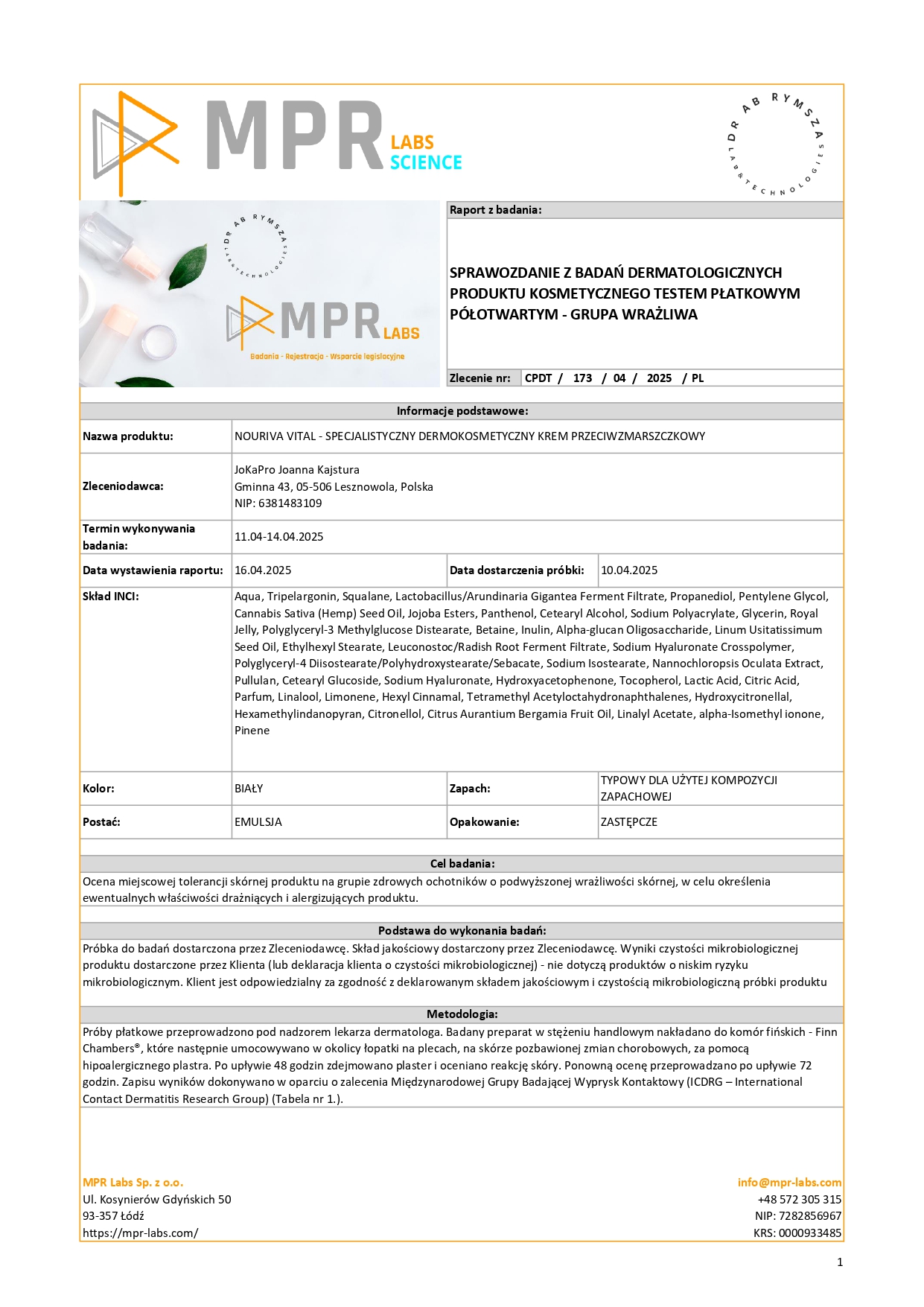 CPDT_173_04_2025_PL_W_JoKaPro_NOURIVA VITAL - SPECJALISTYCZNY DERMOKOSMETYCZNY KREM PRZECIWZMARSZCZKOWY_page-0001
