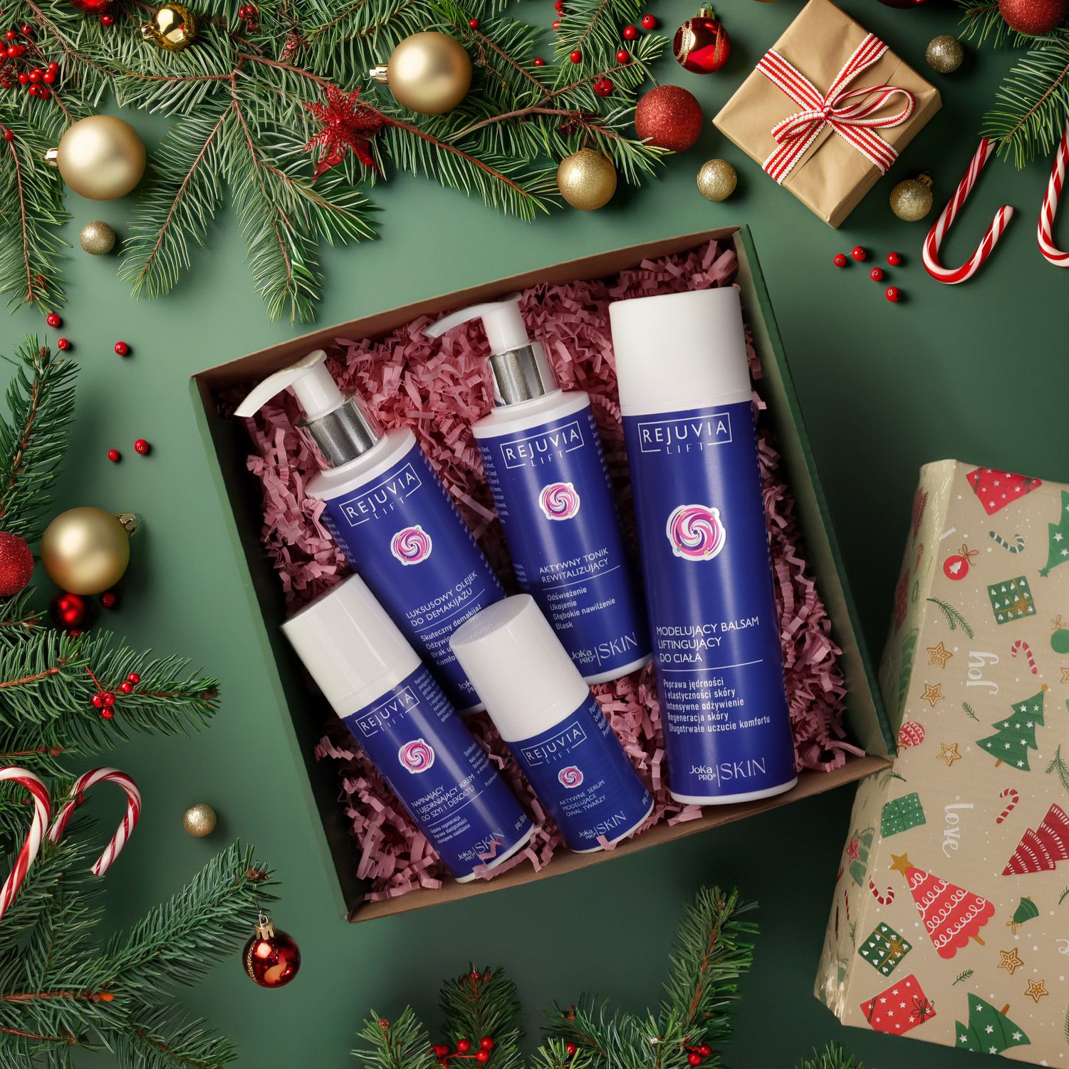 3.REJUVIA LIFT - TOTAL LIFT BODY _ FACE BOX - Olejek + tonik + krem szyja_dekolt + serum + balsam ciało REJUVIA LIFT - TOTAL LIFT BODY & FACE BOX - obrazek 1